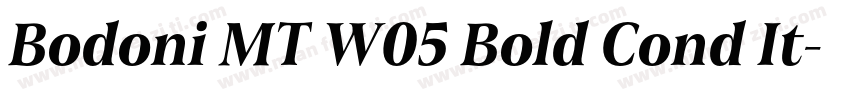 Bodoni MT W05 Bold Cond It字体转换